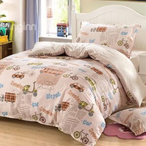 Cool Cars Pattern Purified Cotton Kids 3-Piece Duvet Cover Sets
