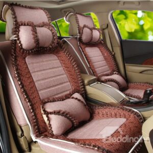 Beautiful and Elegant Soft Material with Girly Lace Universal Fit Car Seat Cover