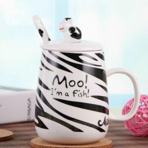 Creative Zebra Stripes Pattern Ceramic Coffee Milk Cup