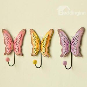 Wonderful Butterfly Design 3-Hook Wall Hook