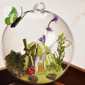 Wonderful DIY Glass Ball Miniature Dollhouse Moore Estate Desktop Decoration