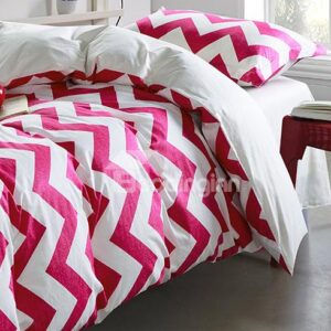 Curved Stripes Pattern Kids Cotton 3-Piece Duvet Cover Sets