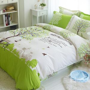 Romantic Tree Print 100% Cotton Kids 3-Piece Duvet Cover Sets