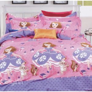 Beautiful Princess Print Kids Cotton 3-Piece Duvet Cover Sets