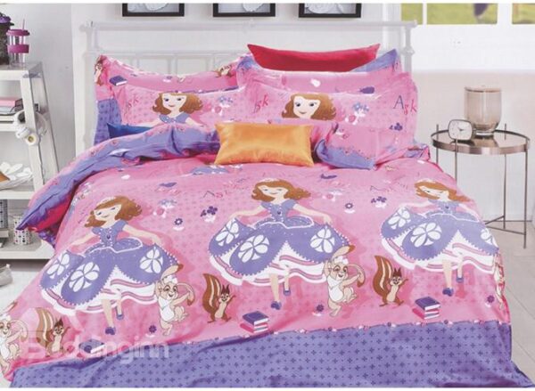 Beautiful Princess Print Kids Cotton 3-Piece Duvet Cover Sets