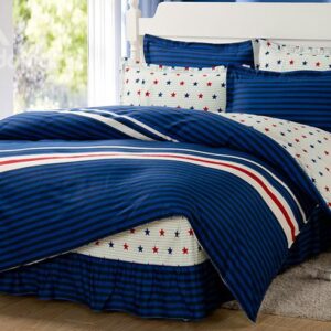Lovely Stripes and Stars Pattern Cotton Kids 3-Piece Duvet Cover Sets