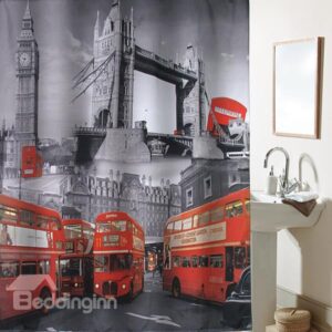 Classical London Tower and Big Ben Shower Curtain