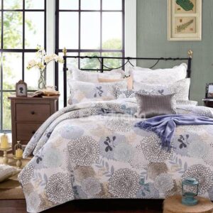 Fresh Concise Dandelion Print Cotton 3-Piece Bed in a Bag
