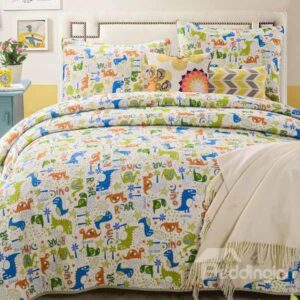 Cartoon Tortoise Print Cotton 3-Piece Bed in a Bag
