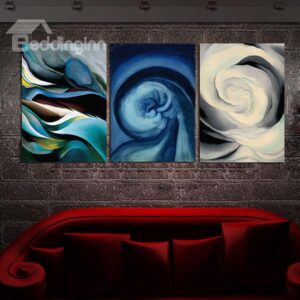 Modern Abstract Lines 3-Panel Frameless Wall Art Prints
