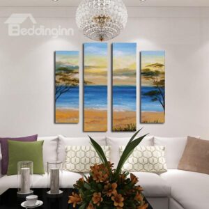 Wonderful Coastal Scenery 4-Panel Frameless Wall Art Prints