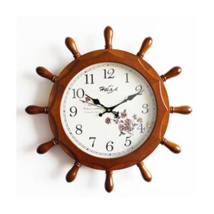 Creative Seafaring Rudder Design Wooden Wall Clock