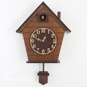 Wonderful Wooden House Design Cuckoo Hourly Chime Wall Clock