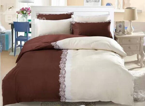 Sweet Princess Style Lace Design 4-Piece Duvet Cover Sets