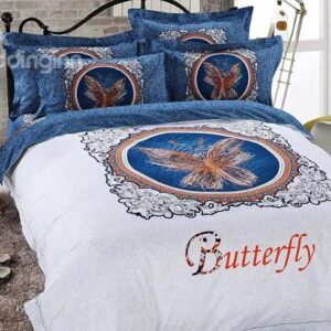 Concise Butterfly Print European Style 4-Piece Duvet Cover Sets