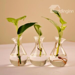 Creative Triple Connected Glass Desktop Flower Vase Sets