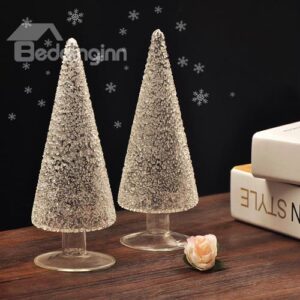 Creative Glass Christmas Tree Design Desktop Decoration