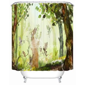 Happy Fairytale-like Spirit World 3D Shower Curtain