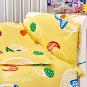 Lively Yellow Moon and Star Pattern 10-Piece Crib Bedding Sets