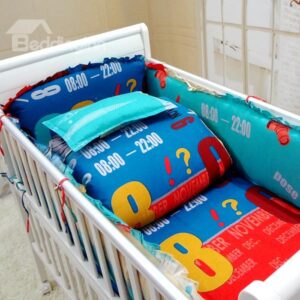 Cute Numbers and Camera Pattern 10-Piece Crib Bedding Sets
