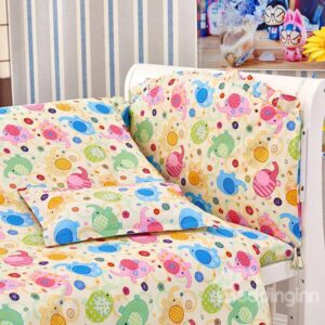 Chubby Cute Elephant Pattern 10-Piece Crib Bedding Sets