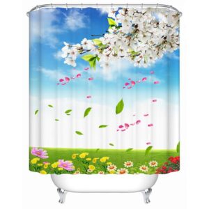 Brisk Summer Outdoor View Print 3D Shower Curtain