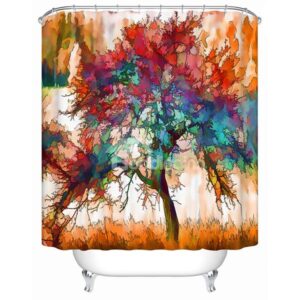Super Magic Innovative Design Tree 3D Shower Curtain