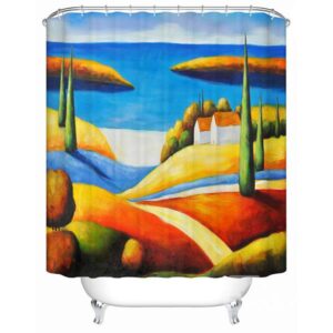 Artistic Design Sandy Beach View 3D Shower Curtain