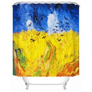 Artistic Design Oil Painting 3D Shower Curtain