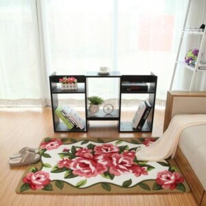 Gorgeous Flowers Pattern Bedroom Living Room Rug