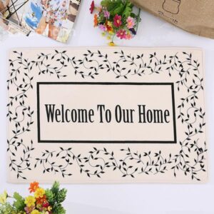 Wonderful Welcome To Our Home Flanel Doormat
