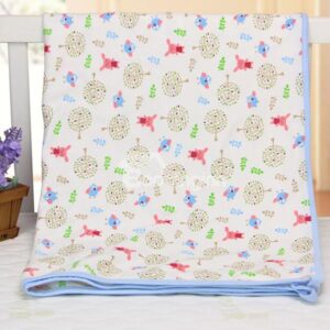 Bird and Rabbit Pattern 100% Cotton Baby Crib Sheet