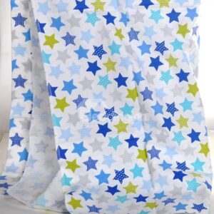 100% Cotton Big Blue Star Pattern Baby Crib Sheet