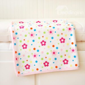 100% Cotton Pink Flower Pattern Baby Crib Sheet