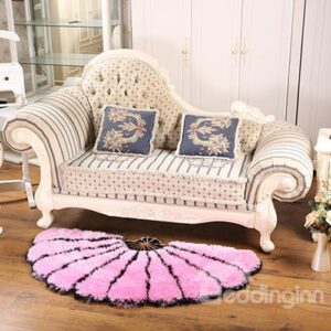Gorgeous Thick Semi-Circle Petal Design Rug Multi-Color