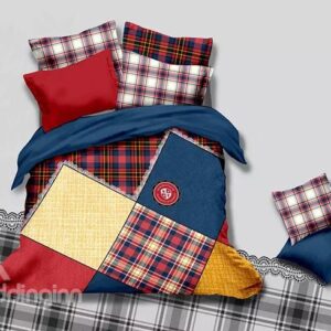 Stylish Concise Gingham Plaid 4-Piece Duvet Cover Sets