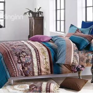 Elegant Jacquard Design Super Comfy Cotton 4-Piece Duvet Cover Sets
