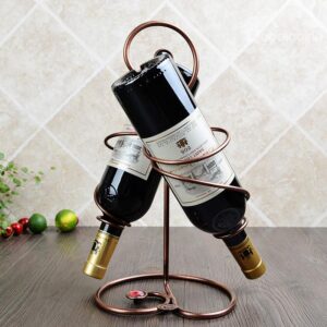 Unique Iron 2-Bottle Wine Rack
