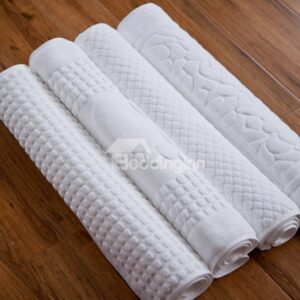 Five Stars Hotel Quality Pure White Thick Bath Rug