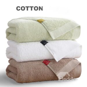 Contemporary Hotel Quality Solid Color Thick 100% Cotton Bath Tower