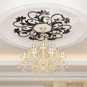 Creative Ceiling Light Background Flower Pattern Removable Wall Sticker