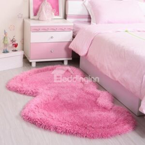 Romantic Double Heart Design Multi-Color Bedroom Kidsroom Area Rug