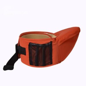 Bright Solid Color Baby Hip Seat with Mesh Pocket