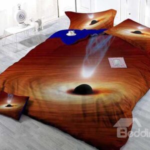 Fantastic Galaxy Theme Satin Drill 4-Piece Duvet Cover Sets