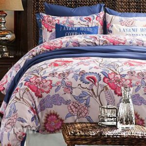 American Pastoral Style 100% Cotton 4-Piece Floral Duvet Cover Sets