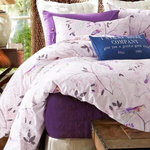Simple Leaves and Branch Print Cotton 4-Piece Duvet Cover Sets