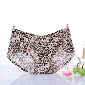 Classical Leopard Pattern Comfy Nylon Women's Panty