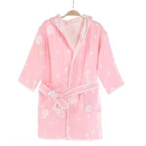 Lovely Elephant and Deer Pattern Purified Cotton Kids Robe