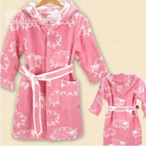 Super Lovely Little Sheep Pattern 100% Cotton Kids Robe