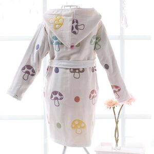 High Quality Mushroom Pattern Organic Cotton Kids Robe